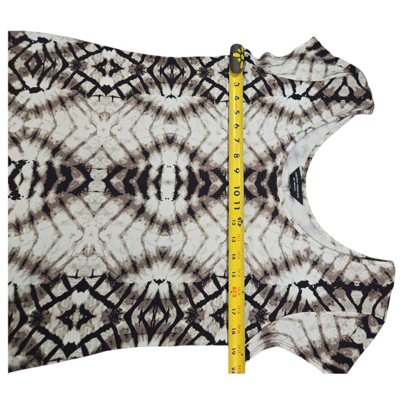 Dorothy Perkins Wom 14 Short Sleeve Brown Tie Dye Dress Spring Summer Comfort - Picture 7 of 9